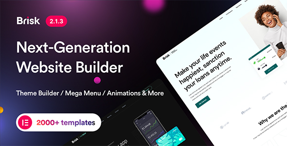 Тема WordPress Brisk - Multi-Purpose Elementor WordPress Theme