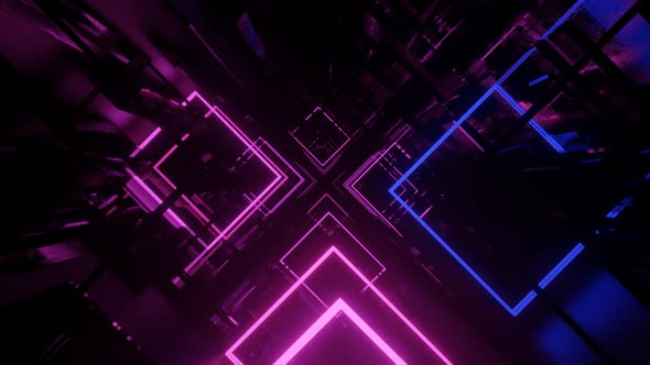 Hitech Neon Scifi Tunel