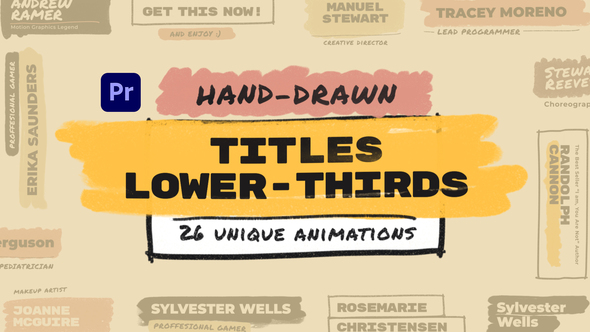 Hand Drawn Brush Titles Lower Thirds