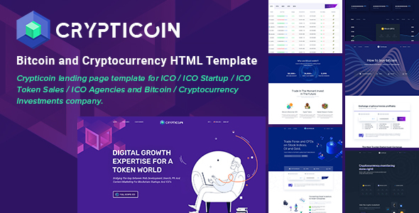 Crypticoin - Bitcoin and Cryptocurrency HTML Template