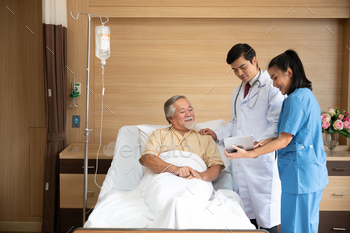 senior man elderly patient person, health care medicine support by doctor or nurse in hospital / Photodune, Misc