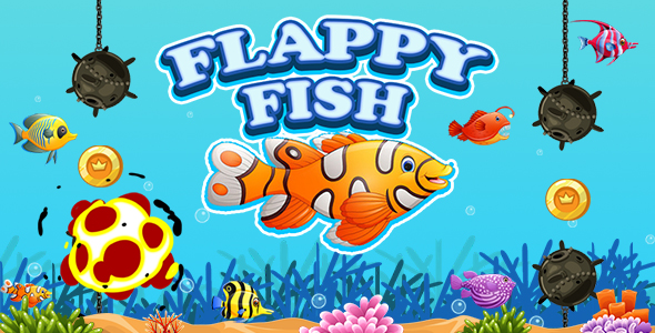 Flappy Fish Game (Construct 3 | C3P | HTML5) Admob and FB Instant Ready