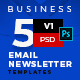 5 Email Newsletter PSD Templates V1 - GraphicRiver Item for Sale