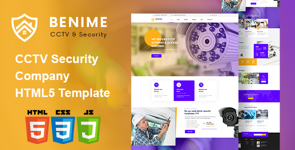 Benime - CCTV Surveillance Service HTML5 Template