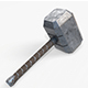 Thor Hammer Low Poly PBR - 3DOcean Item for Sale