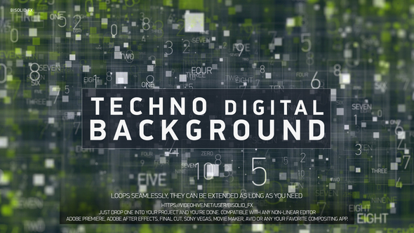 Abstract Techno Digital Background