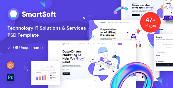 SmartSoft - Technology IT Solutions & Services PSD template