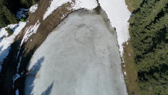 Aerial view of the Frozen Lake.