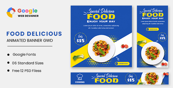 Food Delicious Animated Banner GWD