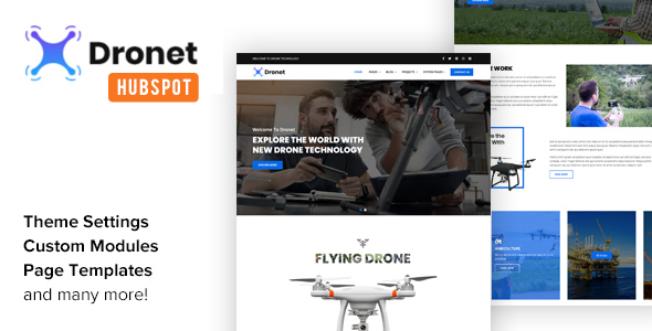 Dronet - Drone & UAV Business HubSpot Theme