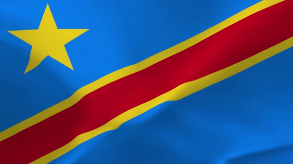 Congo Waving Flag 4K Moving Wallpaper Background