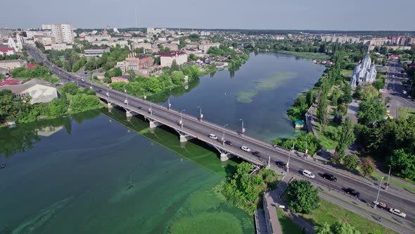 Aerial Skyline View at Morning