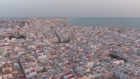 Aerial view of the Cadiz buildings