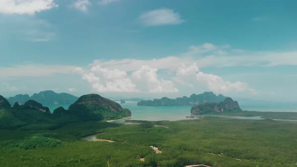 Aerial View of Toh Li View Point, Phang-Nga Province, Thailand