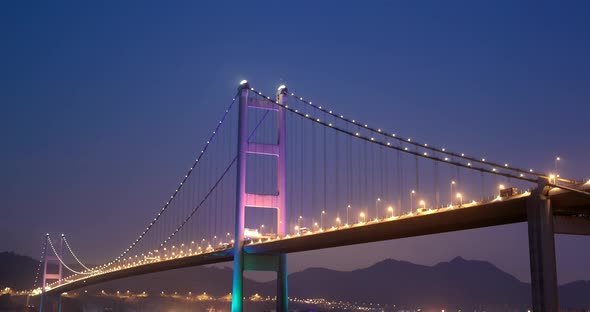 Tsing ma bridge at night