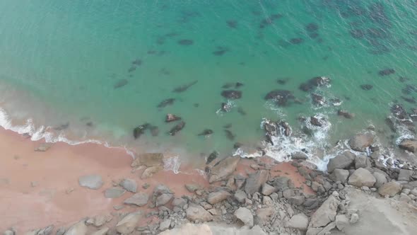 Aerial view of Jiwani Beach Gwadar located along the Gulf of Oman in the Gwadar District of the Balo