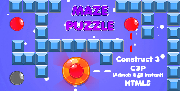 Maze Puzzle Game (Construct 3 | C3P | HTML5) Admob Support