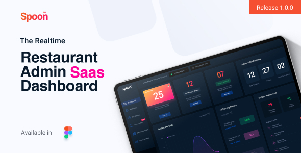 Spoon | Restaurant SaaS Dashboard Figma Design Templates