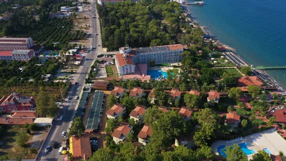 Aerial View Hotels Beldibi Village Turkey