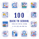 Back to School Unique Circle Icons - GraphicRiver Item for Sale