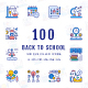 Back to School Unique Filled Icons - GraphicRiver Item for Sale