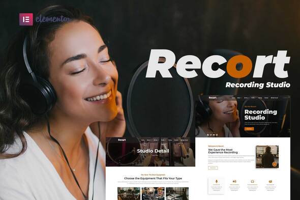 Recort - Recording Studio Elementor Template Kit