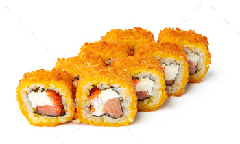 Cooked sushi roll isolated on white background / Photodune, Misc