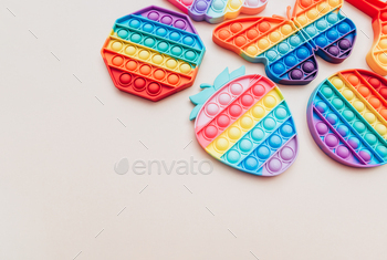 Rainbow Pop It Bubble Sensory Fidget Toys / Photodune, Misc
