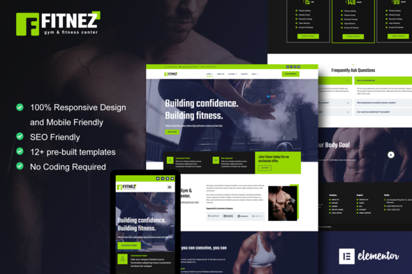 Fitnez - Fitness & Gym Elementor Template Kit