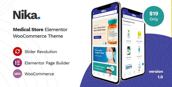 Тема WordPress Nika - Medical Elementor WooCommerce Theme