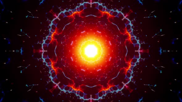 Red and Blue Space Fractal Energy Effects Loop 4K