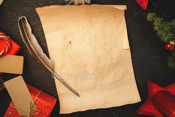 Writing a letter to Santa composiiton in vintage style / Photodune, Misc