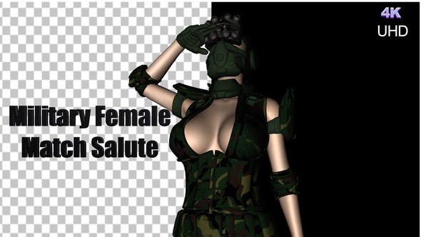 Closeup Military Female Match Salute