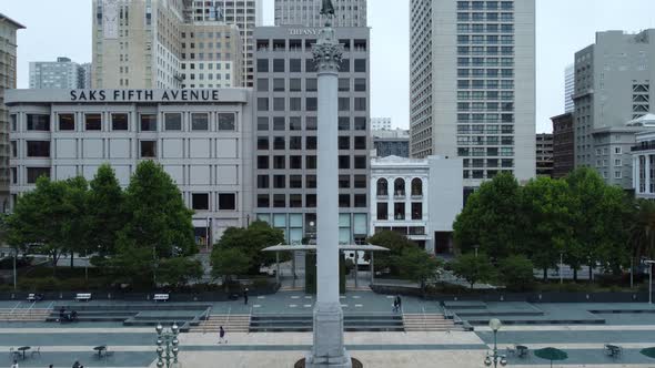 San Francisco California, aerial footage in a cloudy day