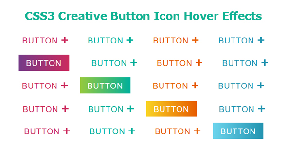 CSS3 Creative Button Icon Hover Effects