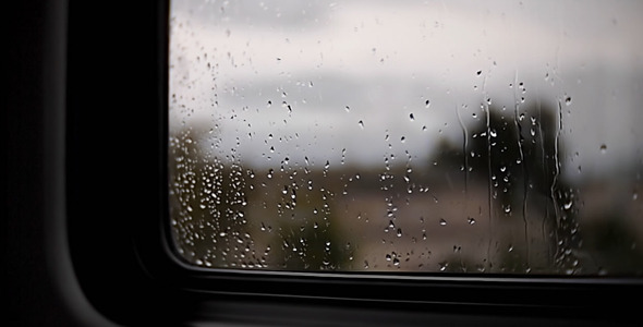 Drops On Glass In A Moving Train 1