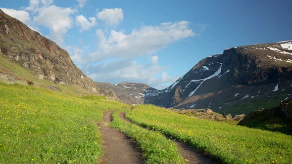 Idyllic Mountain Landscape Timelapse