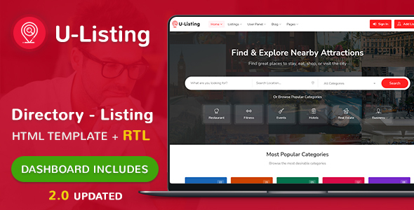 U-Listing Directory - Listing HTML Template