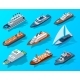 Collection of Isometric Modern Ships - GraphicRiver Item for Sale