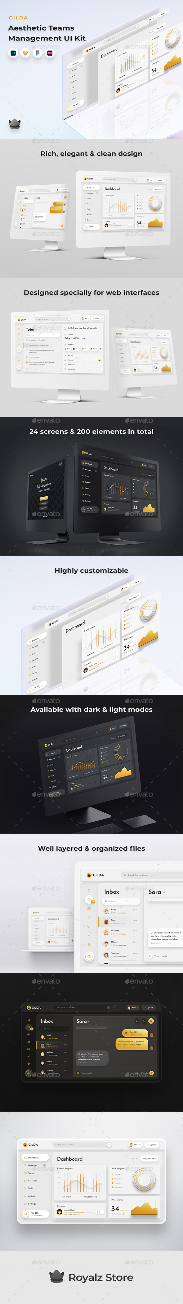 Gilda - Teams Management Web UI Kit