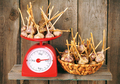 Garlic on scales and in a basket - PhotoDune Item for Sale