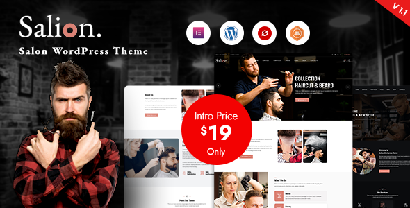 Тема WordPress Salion – Hair Salon WordPress Theme