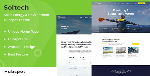 Soltech - Solar Energy and Environment HubSpot Theme