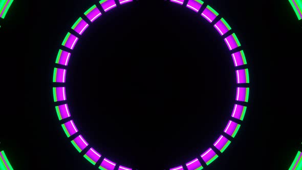 Playing Light Circles on a Dark Background VJ Loop