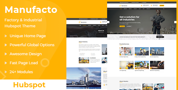 Manufacto | Factory & Industrial Hubspot Theme