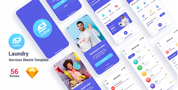Lubna – Laundry Services Sketch Template