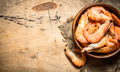 Raw shrimp in bowl. - PhotoDune Item for Sale