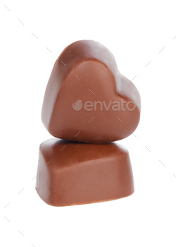 chocolate hearts isolated on white creative photo / Photodune, Misc