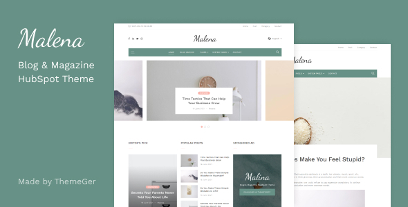 Malena - Blog & Magazine HubSpot Theme