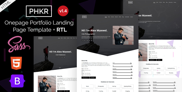 Black & White Portfolio HTML Template - Phkr